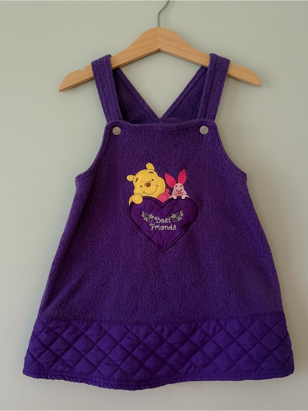 VTG Purple Winnie the Pooh 'Best Friends' Pinafore Dress for Kids